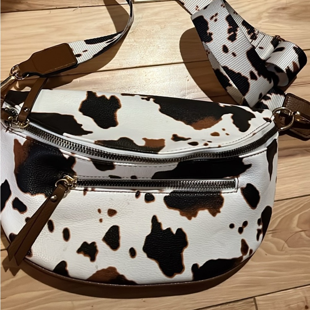 Cow print crossbody
